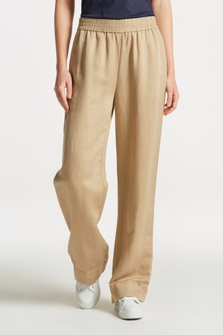 Pantaloni relaxed in lino - Beige