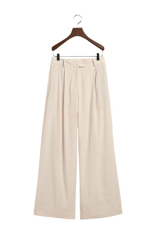 Pantaloni relaxed in lino - Beige