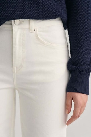 Jeans a vita alta - Ecrù