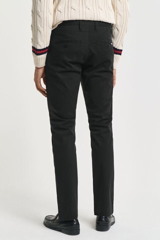 Pantaloni chino slim in cotone bio - Nero
