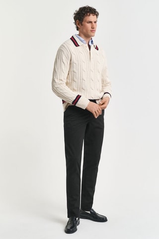 Pantaloni chino slim in cotone bio - Nero