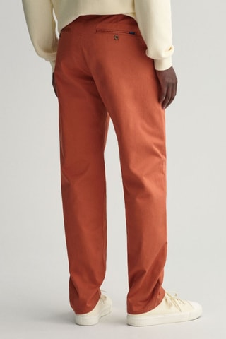 Pantaloni chino regular in cotone bio - Ruggine arancione