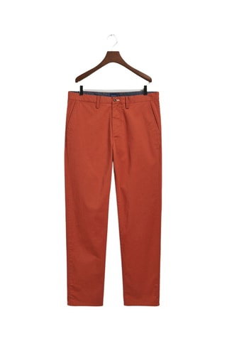 Pantaloni chino regular in cotone bio - Ruggine arancione