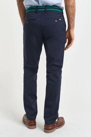 Pantaloni chino slim in cotone bio - Navy