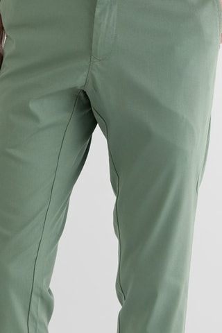 Pantaloni chino slim in cotone bio - Verde salvia
