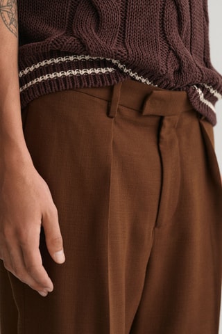 Pantaloni in lana - Marrone scuro