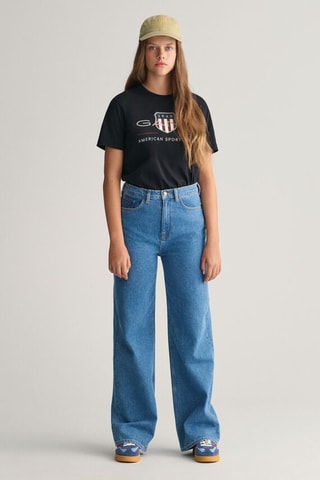 Jeans wide legs - Blu medio