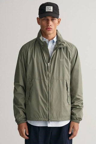 Giacca a vento regular con cappuccio - Verde kaki