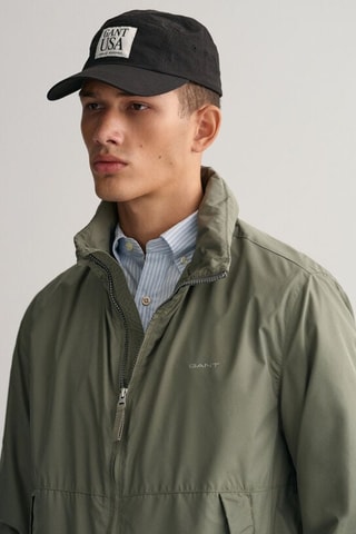 Giacca a vento regular con cappuccio - Verde kaki