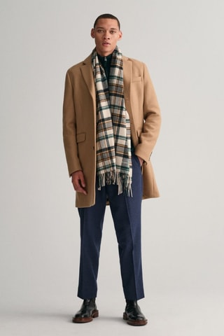 Cappotto regular in lana - Cammello