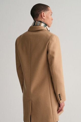 Cappotto regular in lana - Cammello