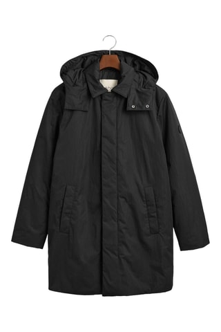 Parka regular con cappuccio - Nero