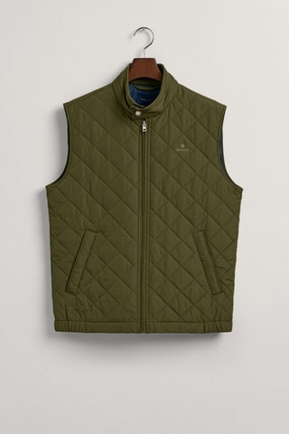Piumino regular senza maniche - Verde kaki