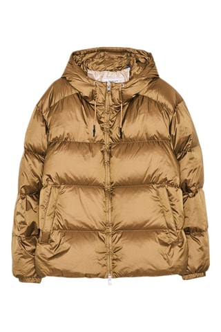 Piumino con cappuccio - Dorato scuro