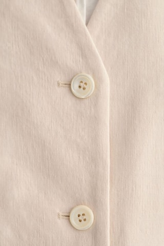 Gilet regular in lino - Beige