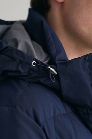 Piumino relaxed con cappuccio - Navy