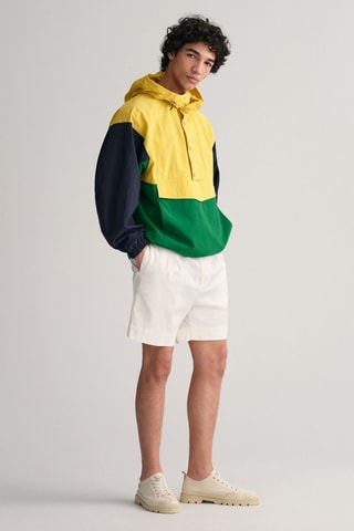 Giacca a vento regular con cappuccio - Giallo