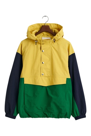 Giacca a vento regular con cappuccio - Giallo