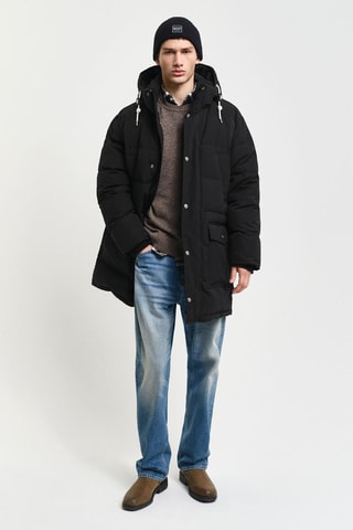 Piumino con cappuccio - Nero