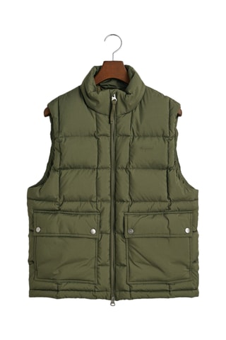 Piumino regular senza maniche - Verde kaki