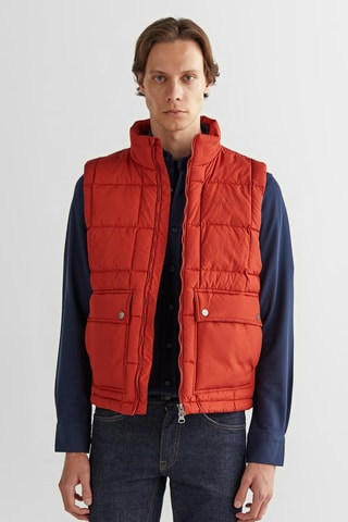 Piumino regular senza maniche - Rosso