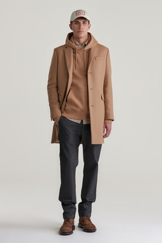 Cappotto regular in lana - Cammello