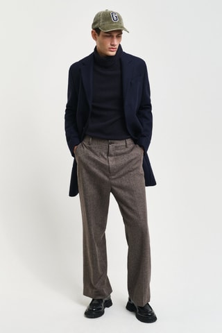 Cappotto regular in lana - Navy