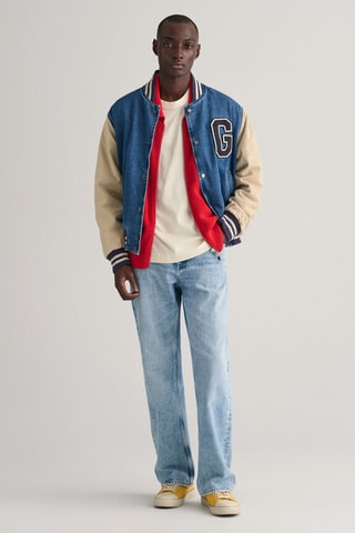 Cardigan relaxed in cotone bio - Rosso