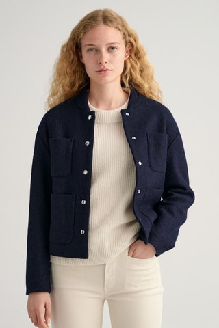 Giacca regular in lana - Navy