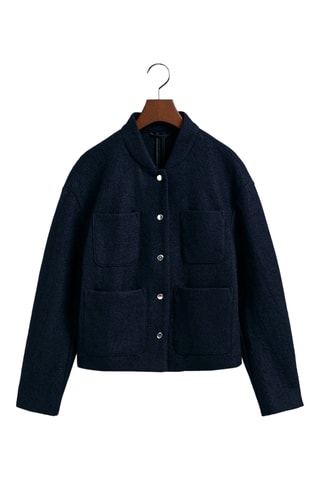 Giacca regular in lana - Navy