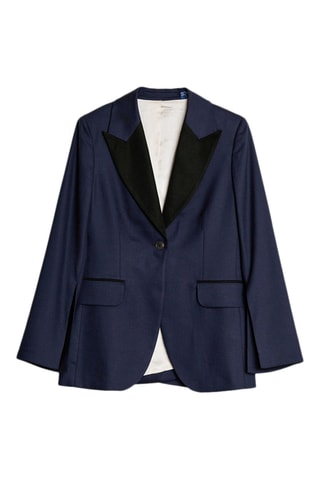 Giacca da completo slim in lana - Navy