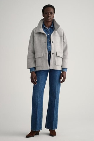Giacca relaxed in lana - Grigio chiaro