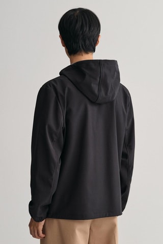 Giacca regular con cappuccio - Nero