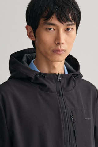 Giacca regular con cappuccio - Nero