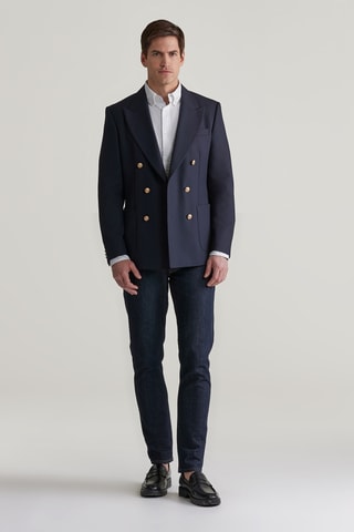 Giacca in lana vergine - Navy