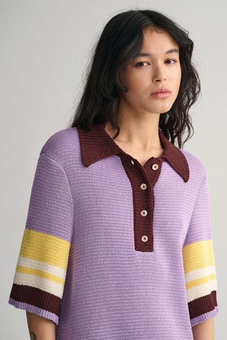 Abito a polo oversize - Lilla