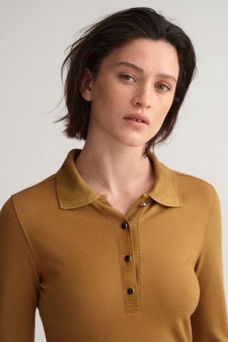 Abito a polo relaxed - Cammello