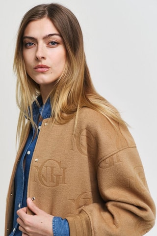 Bomber in lana - Cammello