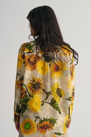 Camicia in seta - Beige e giallo