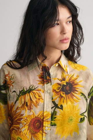 Camicia in seta - Beige e giallo