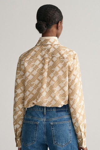 Camicia regular in seta - Beige