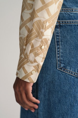 Camicia regular in seta - Beige