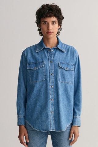 Camicia in jeans - Cobalto