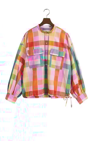 Camicia relaxed in seta - Multicolore