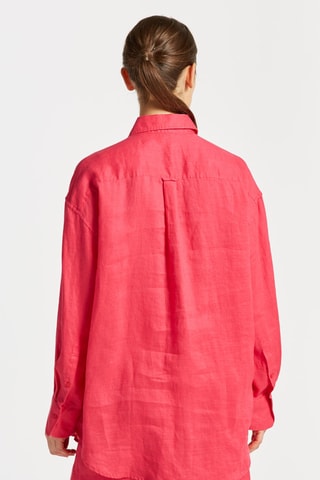 Camicia relaxed in seta - Rosa