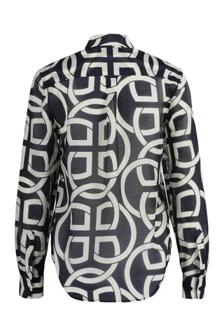 Camicia regular in seta - Blu notte