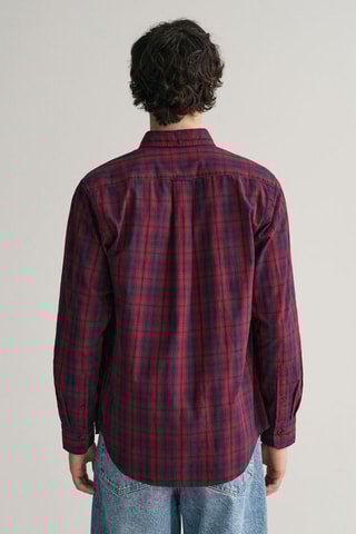 Camicia regular in cotone bio - Rosso