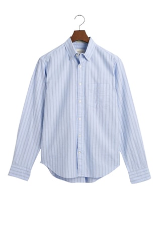Camicia regular in cotone bio - Azzurro
