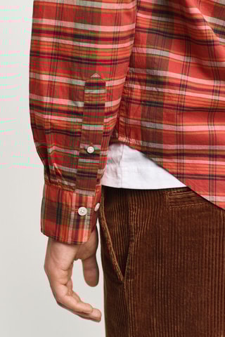 Camicia regular in cotone bio - Rosso