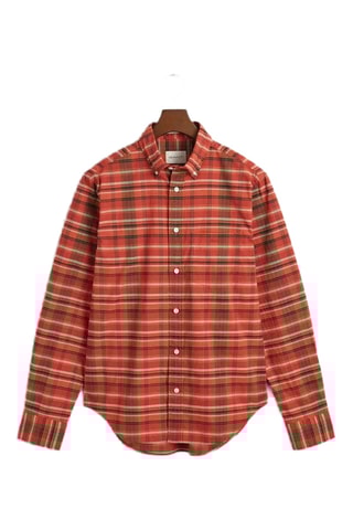 Camicia regular in cotone bio - Rosso